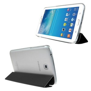 3-fold Leather Cover with Plastic Case