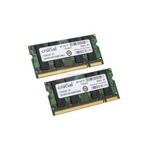 Crucial Laptop geheugen 4 GB Kit (2x 2GB) DDR2 667 MHz