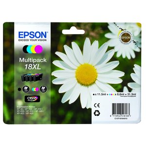 Epson 18XL/T1816 Zwart en Kleur (4 Pack) (Origineel)