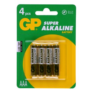 GP Super Alkaline AAA LR03 Niet Oplaadbaar