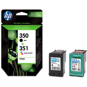 HP 350 + 351 Zwart en Kleur (2 Pack) (Origineel)