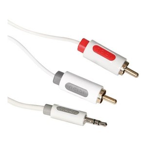 ICIDU Audio Cable 1m White, 3.5mm Male -2x RCA Male