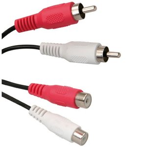 ICIDU Audio Ext. Cable 10m, 2xRCA M - 2xRCA F A11