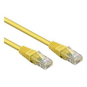 UTP Cat 5e netwerk kabel 1m Geel voor Alle Laptops. Dekstops.Servers